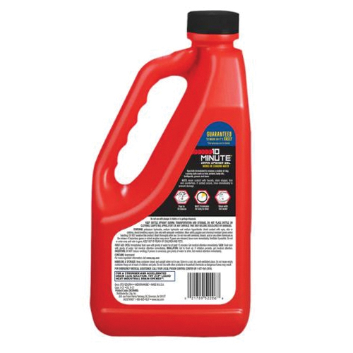 Zep ZHCR64NG6 Clog Remover, Liquid, Light Yellow, Slight Chlorine, 64 oz Bottle - 2