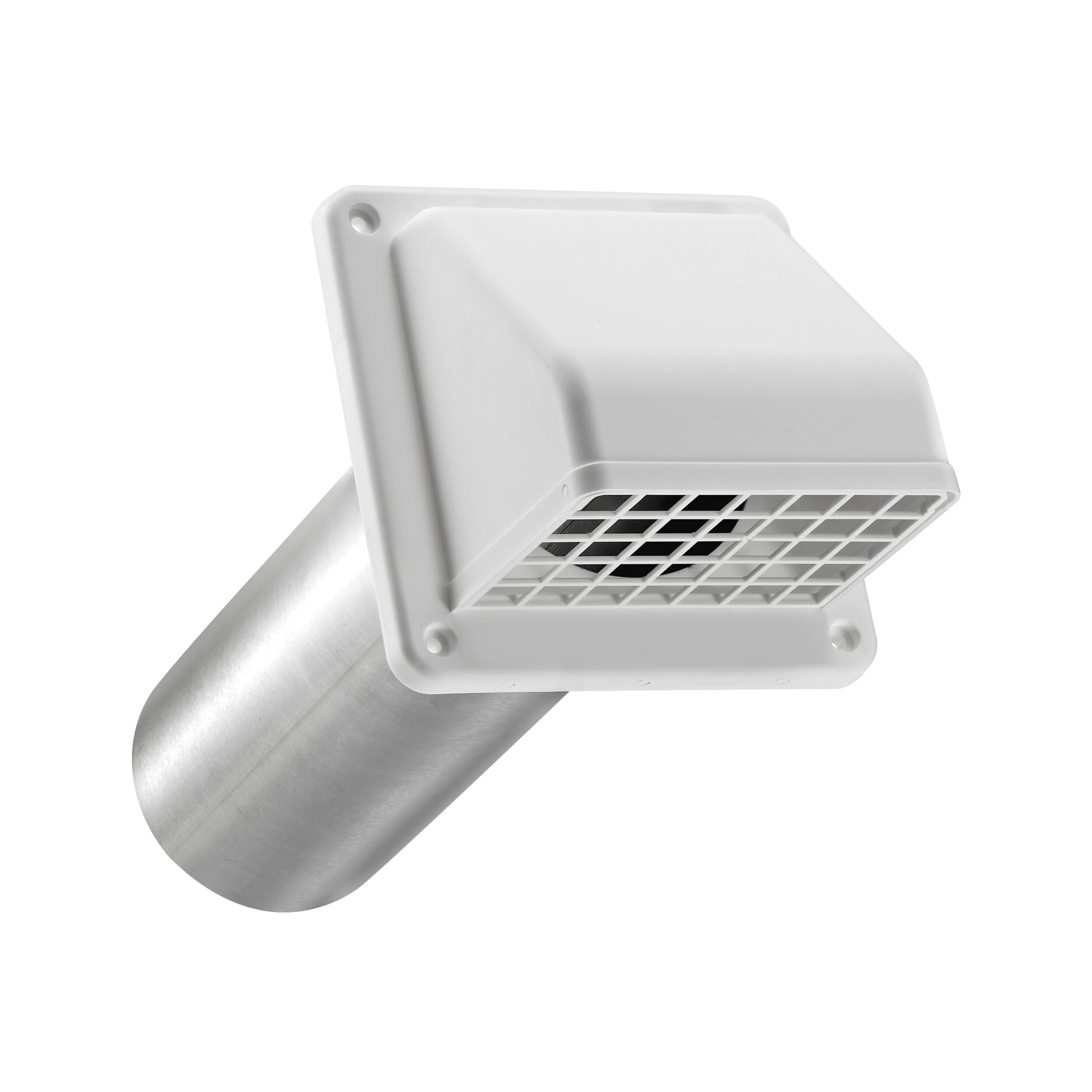 Lambro 222WS Hood Vent, 5-1/2 in W Hood, 5.69 in H Hood, 3 in Duct, Plastic Hood, White Hood - 2