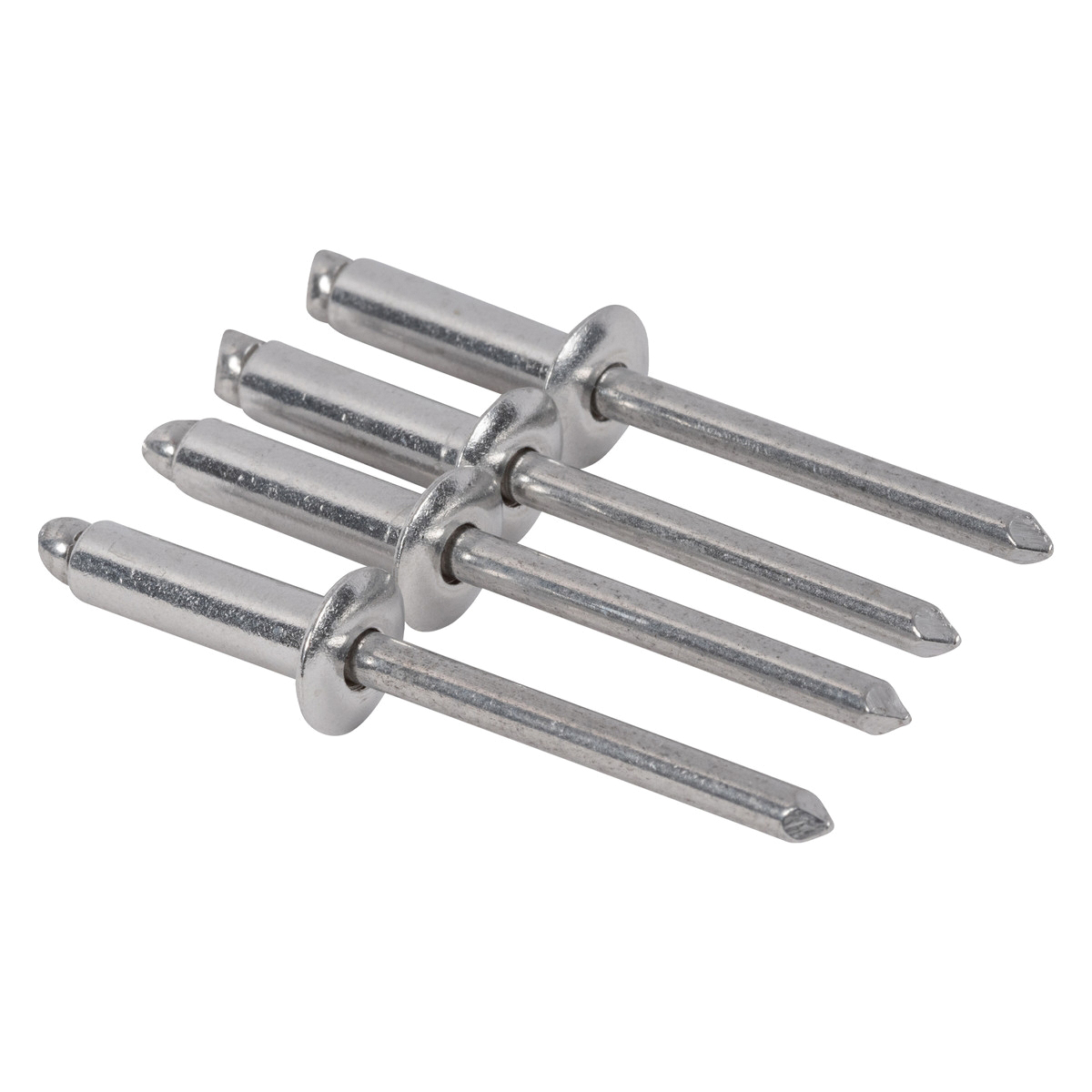 Arrow RLA3/16 Pop Rivet, Long, 1/2 in Grip, 1/2 in L, Aluminum, Silver, 12/PK - 2