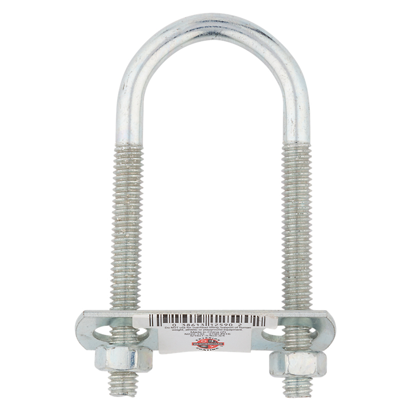 National Hardware N222-133 U-Bolt, 3-3/4 in L Inside, 1-3/8 in W Inside, 5/16-18 Thread, 2-1/4 in L Thread, Steel, Zinc - 2