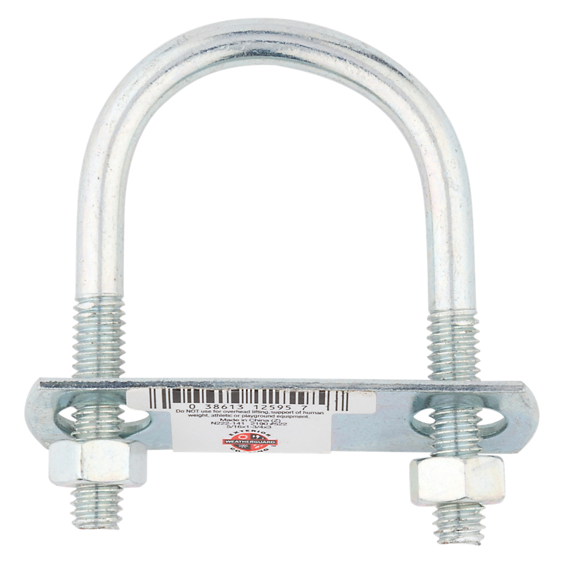 National Hardware N222-141 U-Bolt, 5/16-18 Thread, 1-3/8 in L Thread, Steel, Zinc - 2