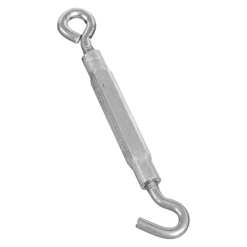 National Hardware 2172BC Series N221-861 Turnbuckle, 90 lb Working Load, 1/4-20 Thread, Hook, Eye, 7-1/2 in L Take-Up - 2