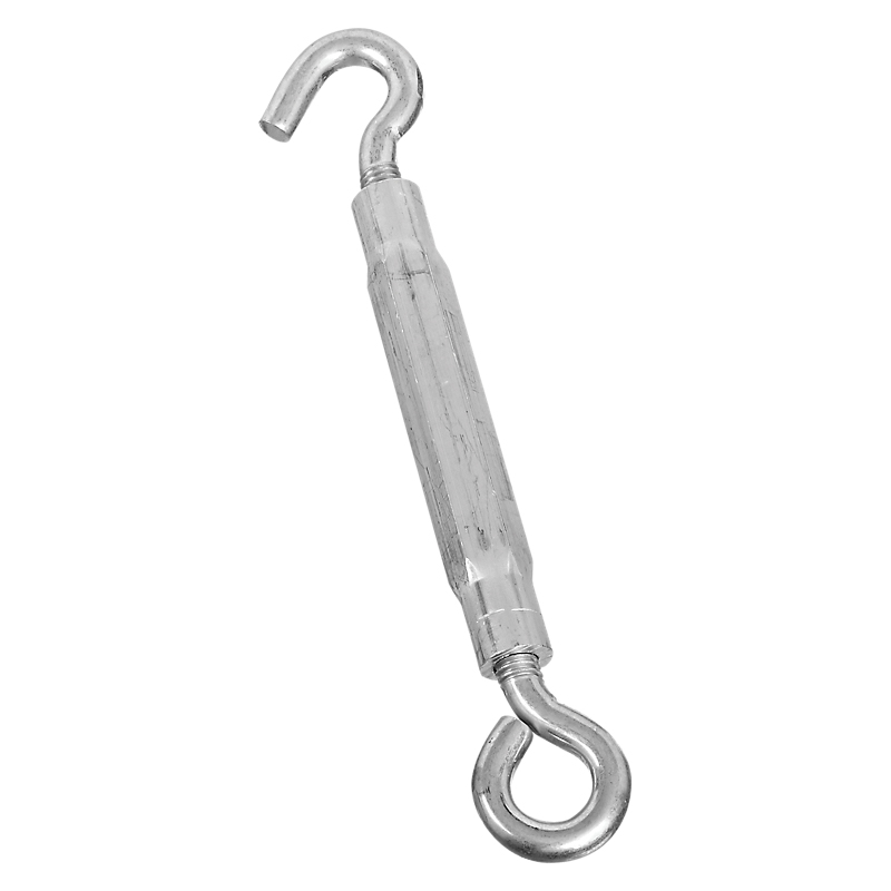 National Hardware 2172BC Series N221-887 Turnbuckle, 215 lb Working Load, 3/8-16 Thread, Hook, Eye, 10-1/2 in L Take-Up - 2