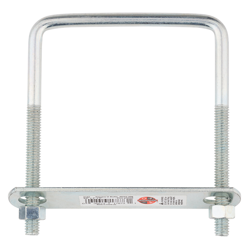 National Hardware N222-398 U-Bolt, 3/8-16 Thread, 3 in L Thread, Steel, Zinc - 2