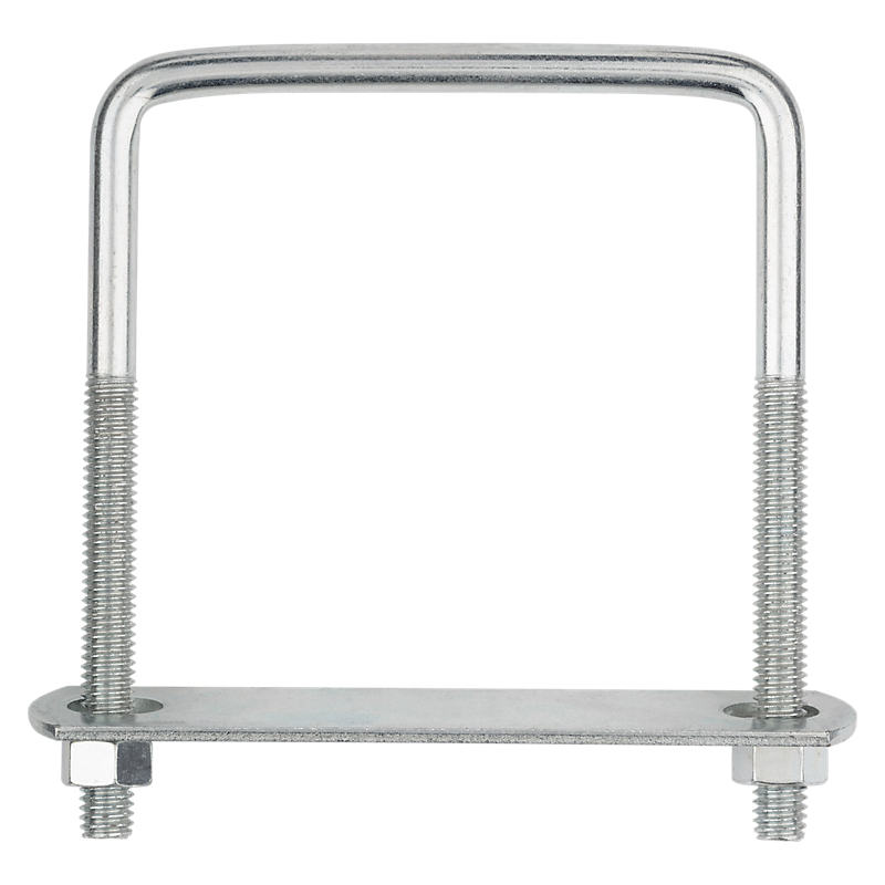 National Hardware N222-398 U-Bolt, 3/8-16 Thread, 3 in L Thread, Steel, Zinc - 4