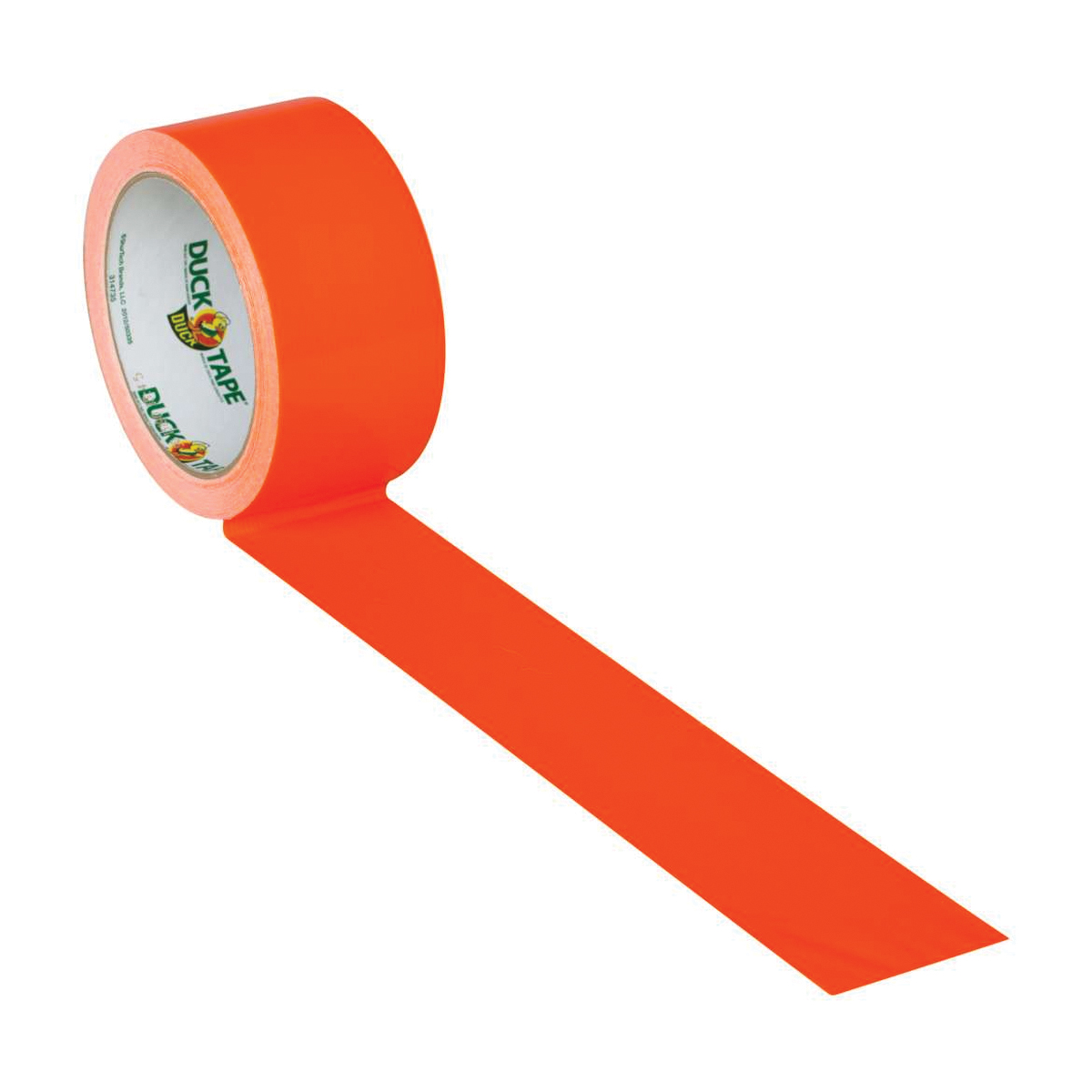 Duck 1265019 Duct Tape, 15 yd L, 1.88 in W, Vinyl Backing, Neon Orange - 2
