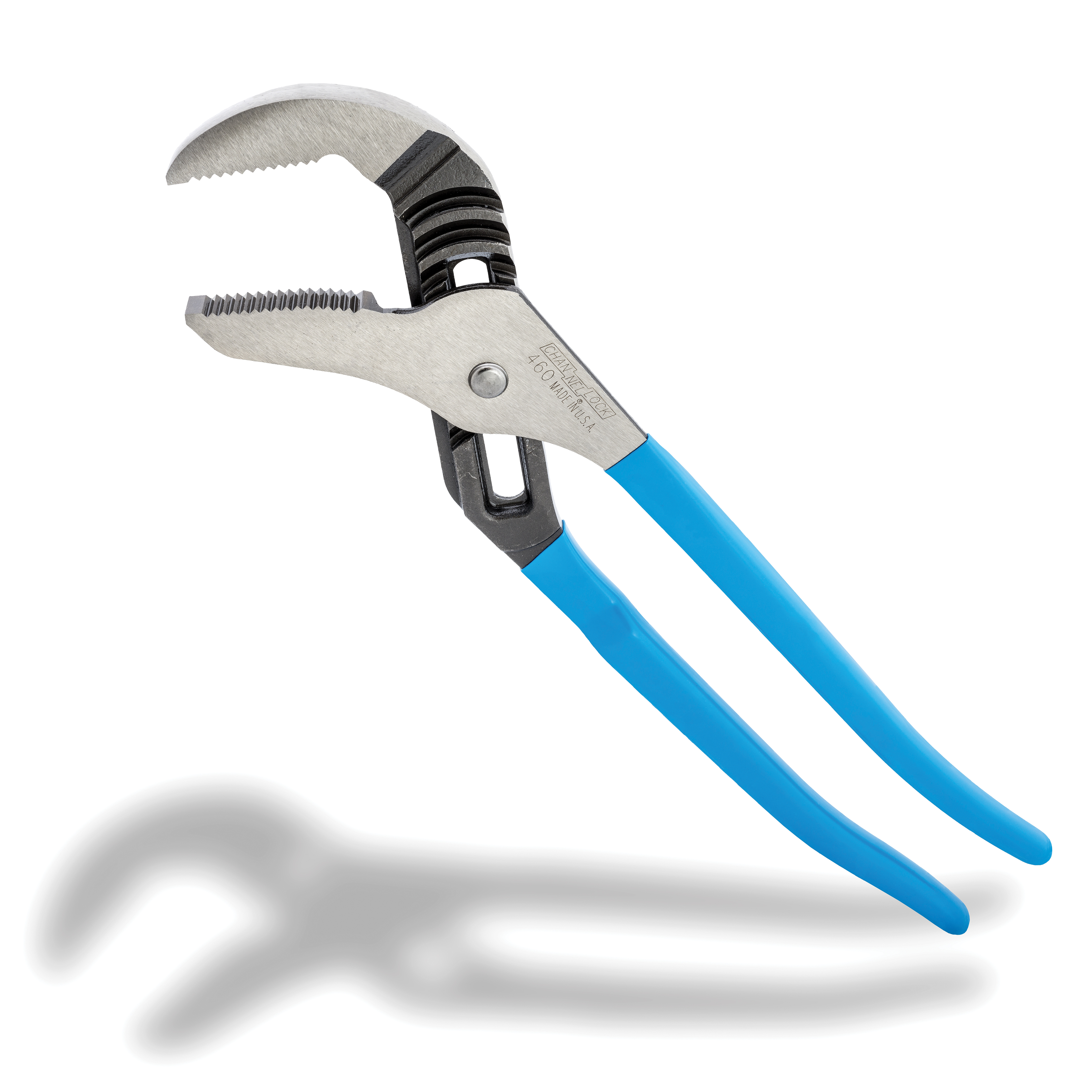 Channellock 460 Tongue and Groove Pliers, 16-1/2 in OAL, 3-3/4 in Jaw Opening, Blue Handle, Cushion Grip Handle - 2