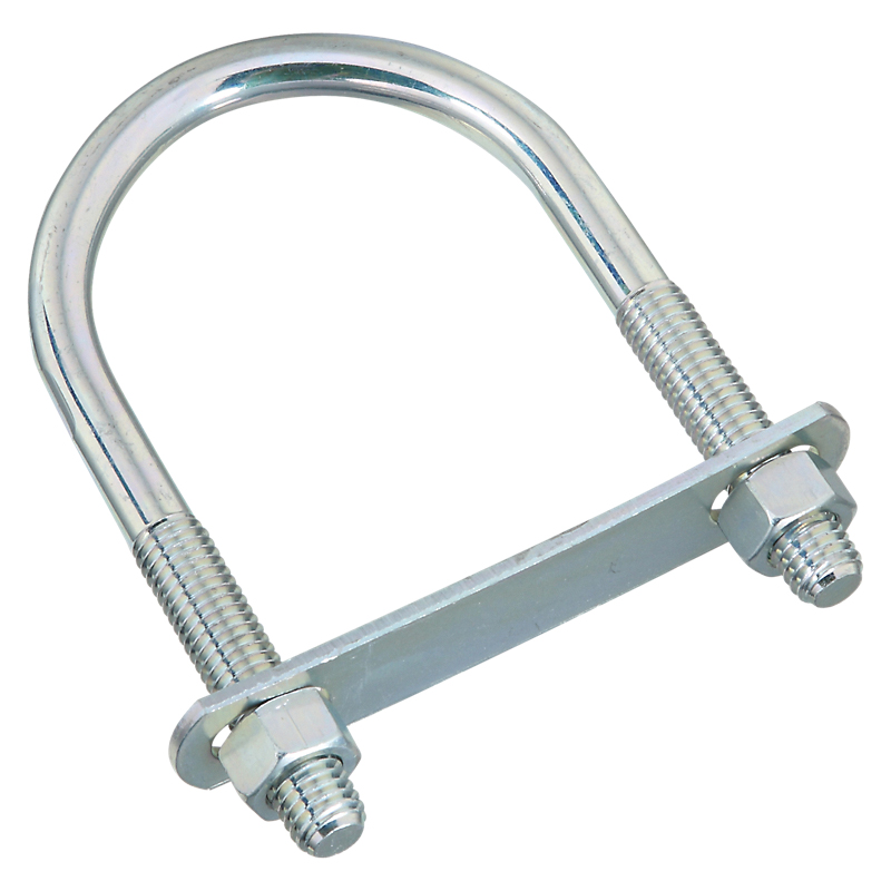 National Hardware N347-807 U-Bolt, 5-1/2 in L Inside, 3 in W Inside, 1/2-13 Thread, 2-1/2 in L Thread, Steel, Zinc - 2