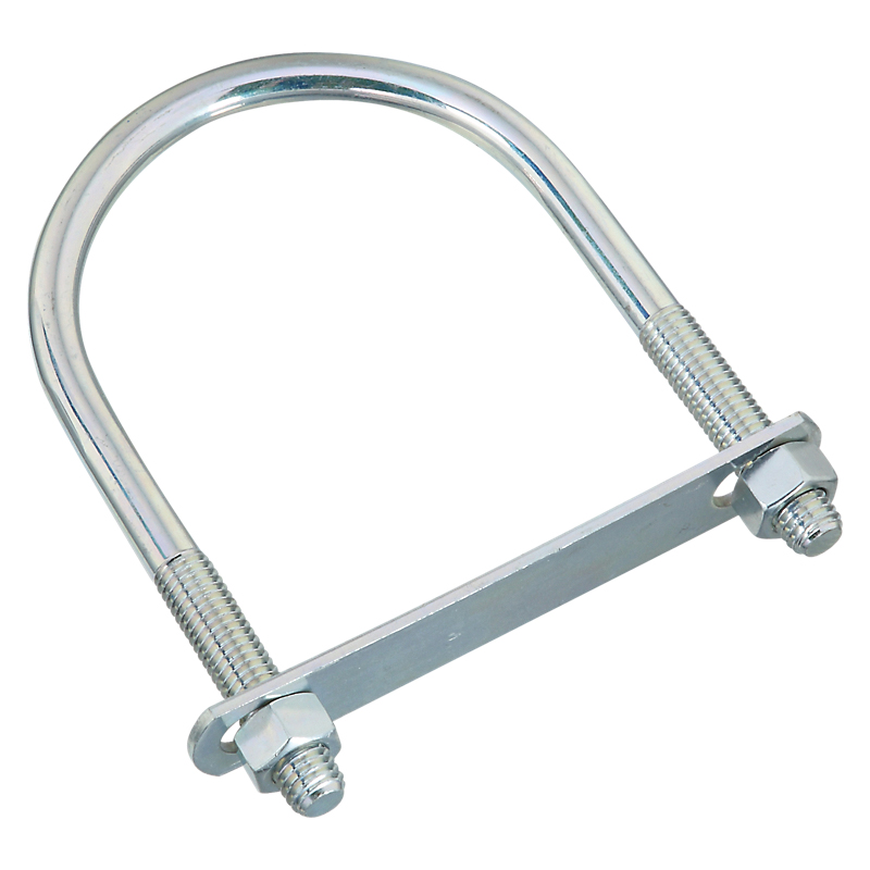 National Hardware N347-823 U-Bolt, 6-1/2 in L Inside, 4 in W Inside, 1/2-13 Thread, 2-1/2 in L Thread, Steel, Zinc - 2