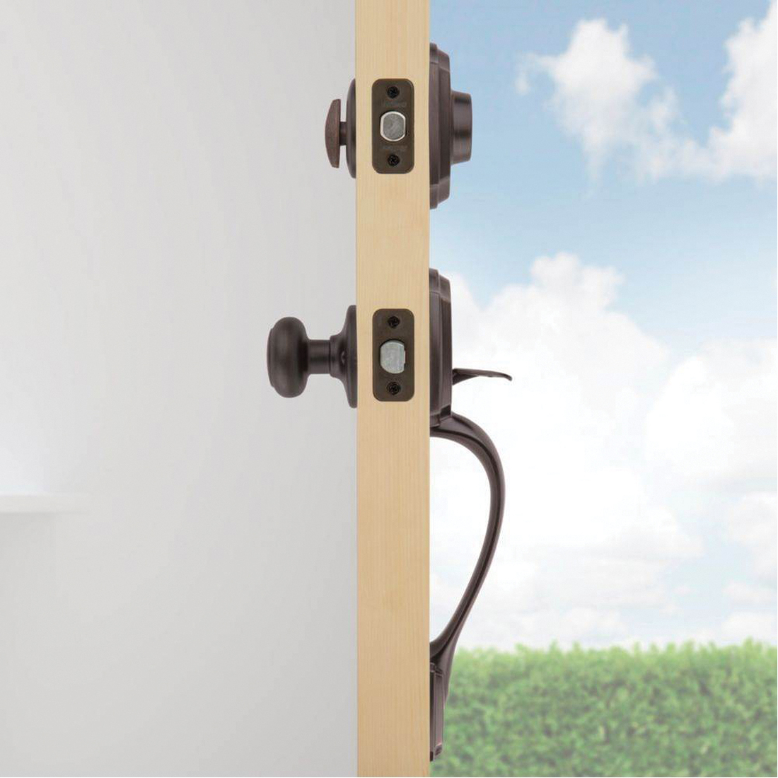 Kwikset 96870-100 Combination Lockset, Knob Handle, Venetian Bronze, Knob Interior Handle, 3 Grade, Brass - 5