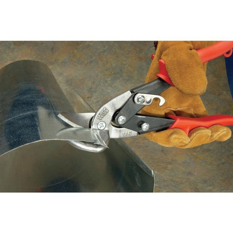 Crescent Wiss M6R Aviation Snip, 9-1/4 in OAL, 1-1/4 in L Cut, Straight Cut, Molybdenum Steel Blade, Non-Slip Handle - 4