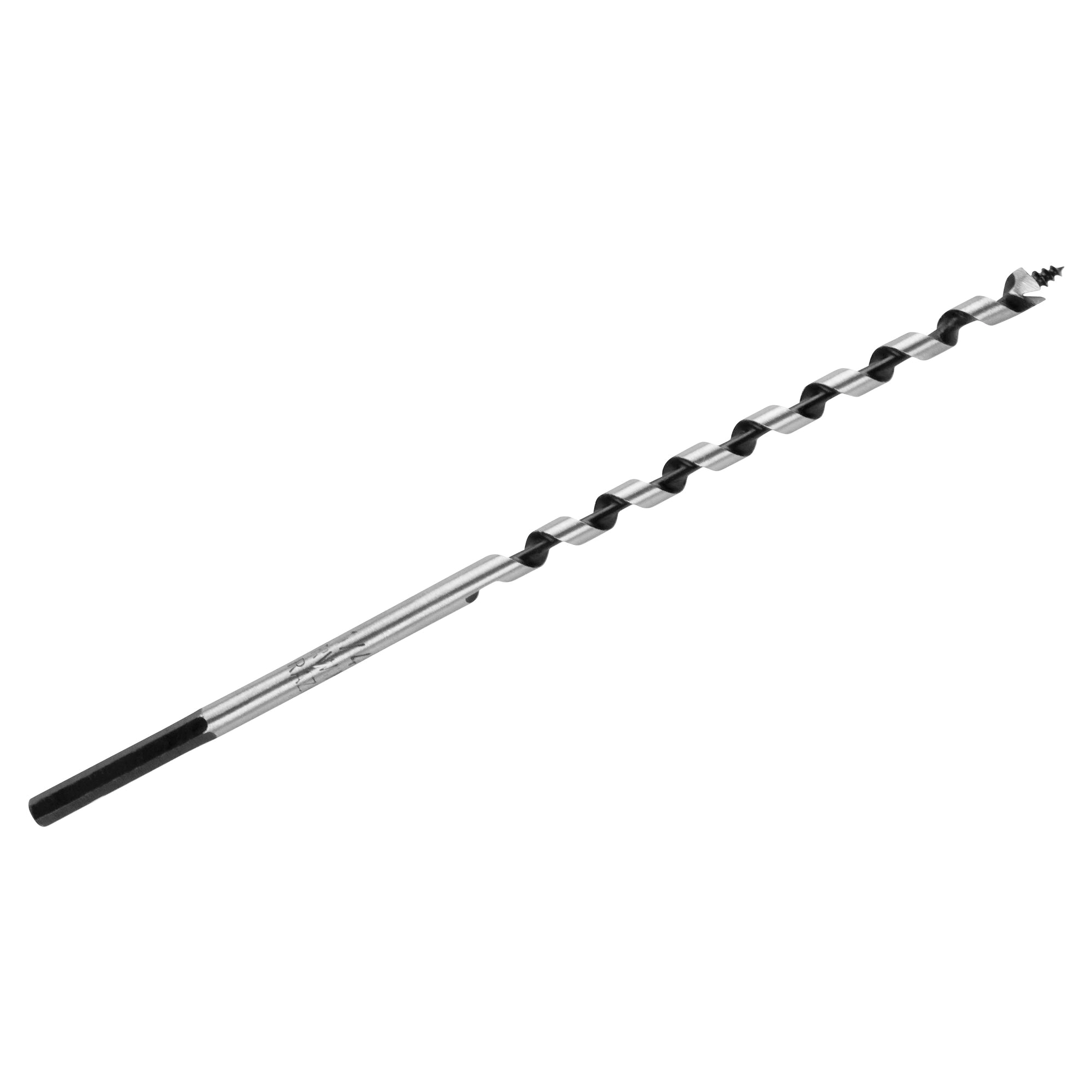 Irwin I-100 Series 49904 Power Drill Auger Bit, 1/4 in Dia, 7-1/2 in OAL, Solid Center Flute, 1-Flute, Hex Shank - 3