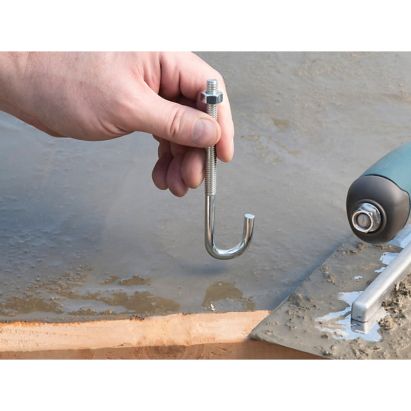 National Hardware 2195BC Series N232-926 J-Bolt, 5/16 in Thread, 3 in L Thread, 5 in L, 160 lb Working Load, Steel, Zinc - 3