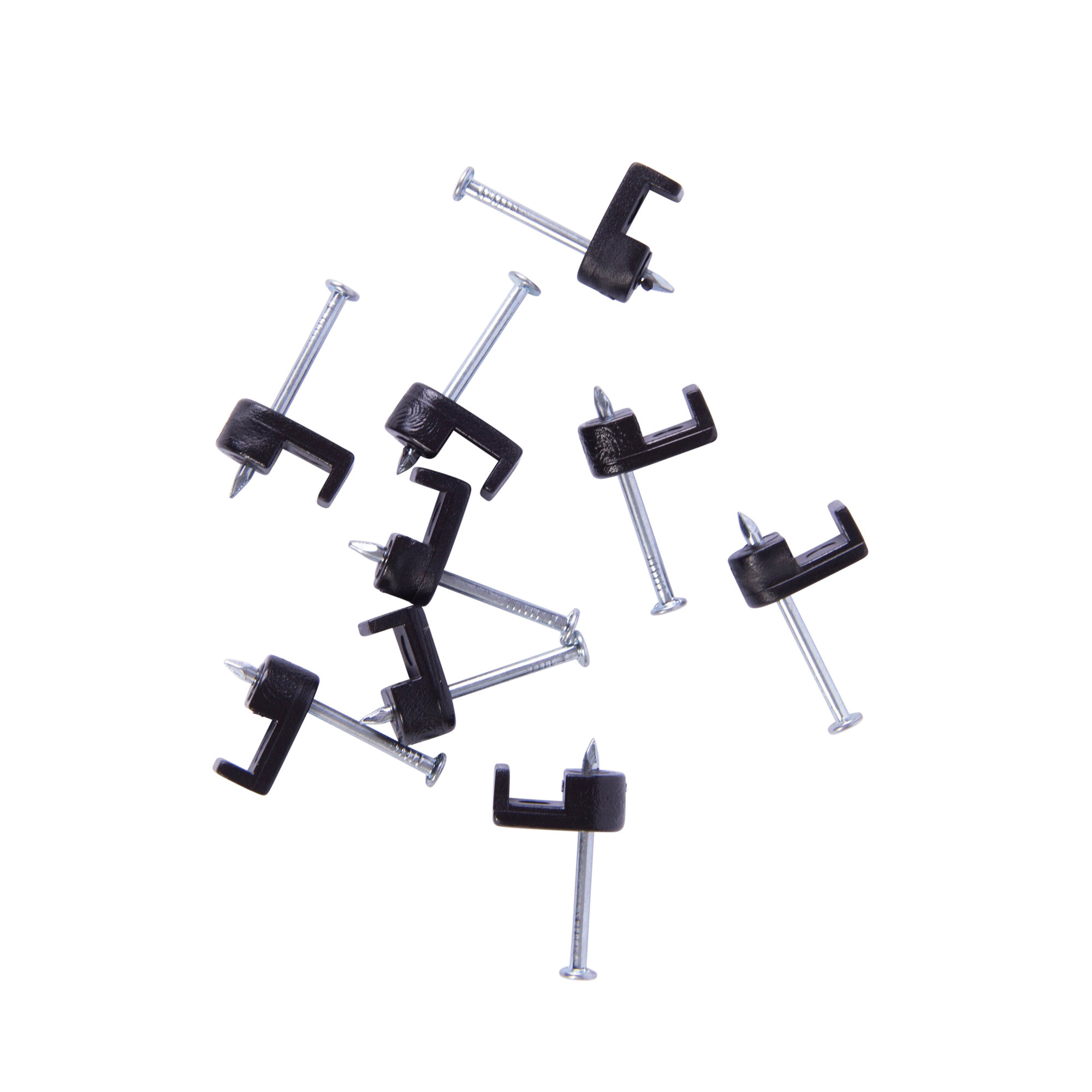 Gardner Bender PSB-160 Cable Staple, 3/16 in W Crown, 7/8 in L Leg, Polyethylene, Zinc-Plated - 2