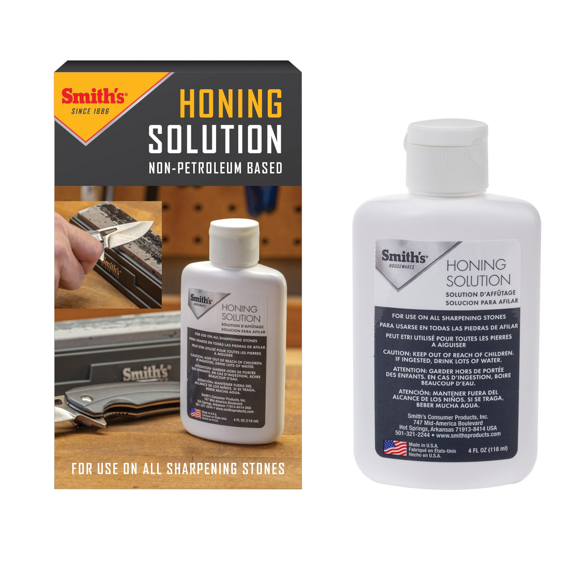 Smith's HON1 Honing Solution, 4 oz Flip-Top Bottle - 2