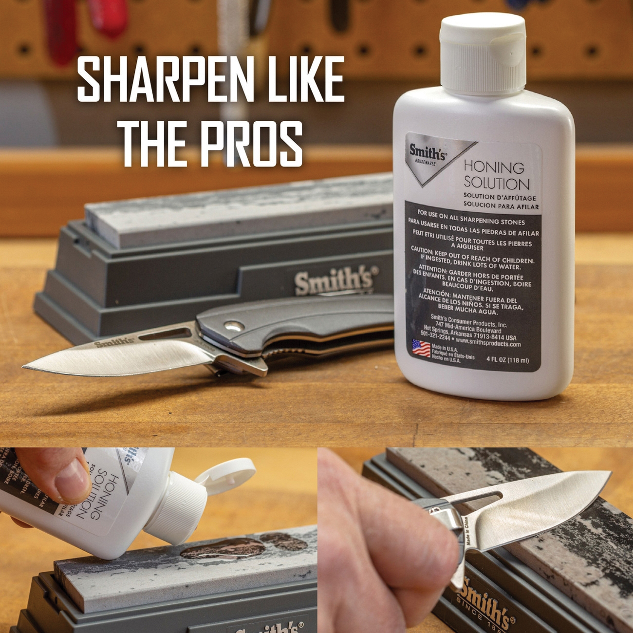 Smith's HON1 Honing Solution, 4 oz Flip-Top Bottle - 3