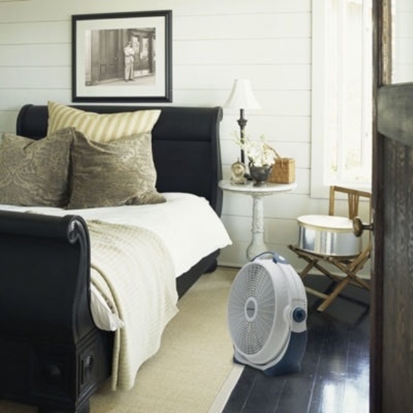 Lasko Wind Machine 3300 Portable Room Fan, 120 V, 20 in Dia Blade, 5-Blade, 3-Speed, 4750 cfm Air, Gray - 3