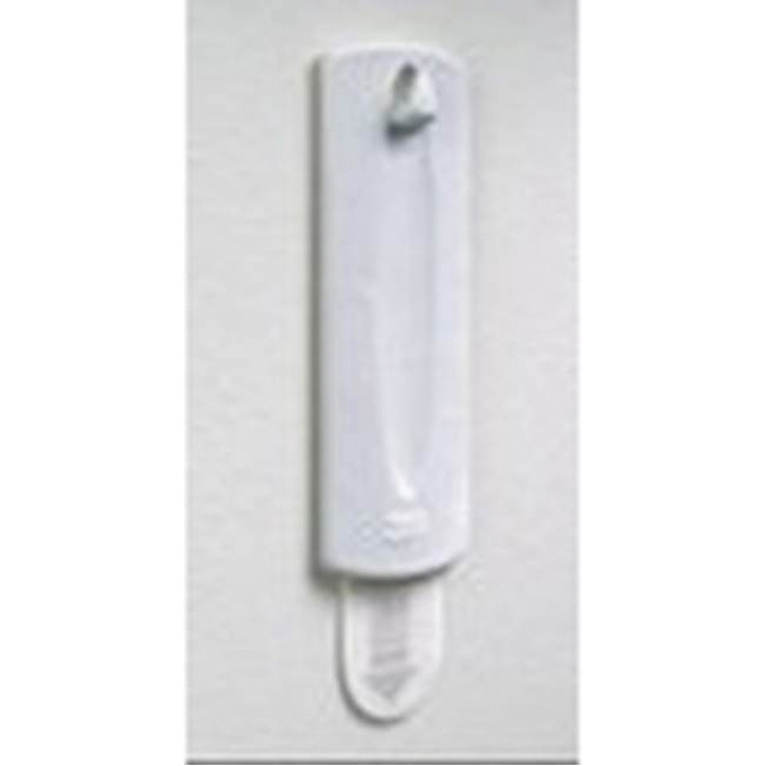 Command 17040 Picture Hanger, 5 lb, Plastic, White, Adhesive Strip, 3 in L x 1 in W x 1/16 in H, 1/PK - 3