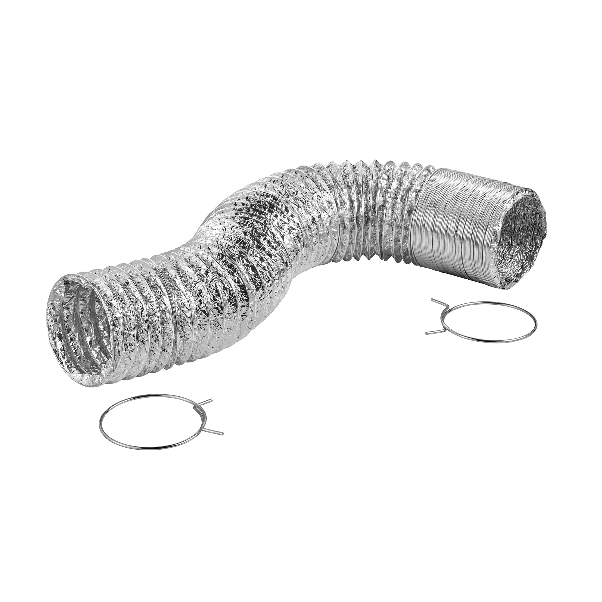 Lambro 418 Flexible Air Connector Kit, 4 in, 8 ft L, Aluminum - 2
