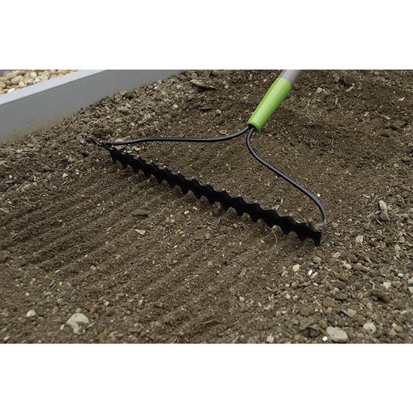 Ames 28252100 Bow Rake, 3-5/8 in L Head, 15-3/4 in W Head, 16-Tine, Steel Tine, Steel Head, 57-1/2 in L Handle - 2