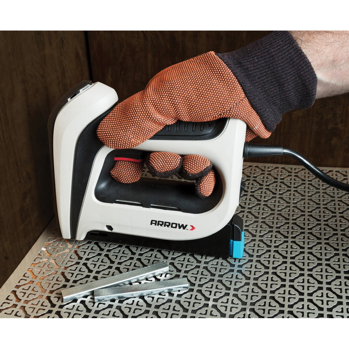Arrow T50ACD Corded Electric Staple Gun, 1/4 to 1/2 in W Crown, T50, Heavy-Duty Staple - 4