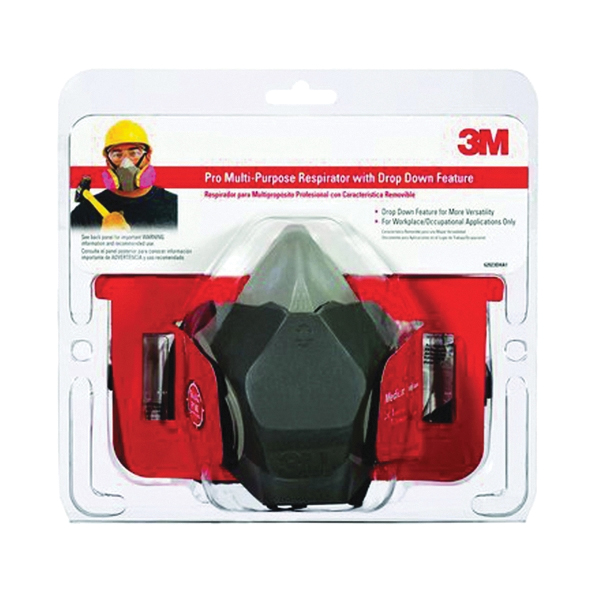 3M 62023HA1-C Valve Respirator, M Mask, P100 Filter Class, Dual Cartridge - 2