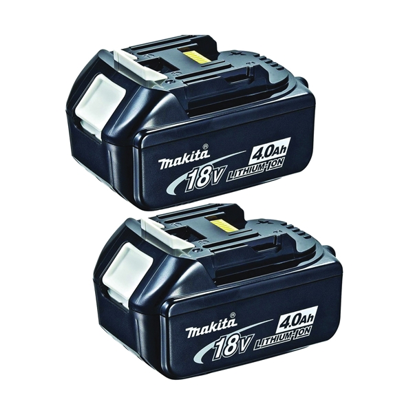 Makita BL1840B-2 Lithium Battery, 18 V Battery, 4 Ah, 40 min Charging, 2/PK - 2