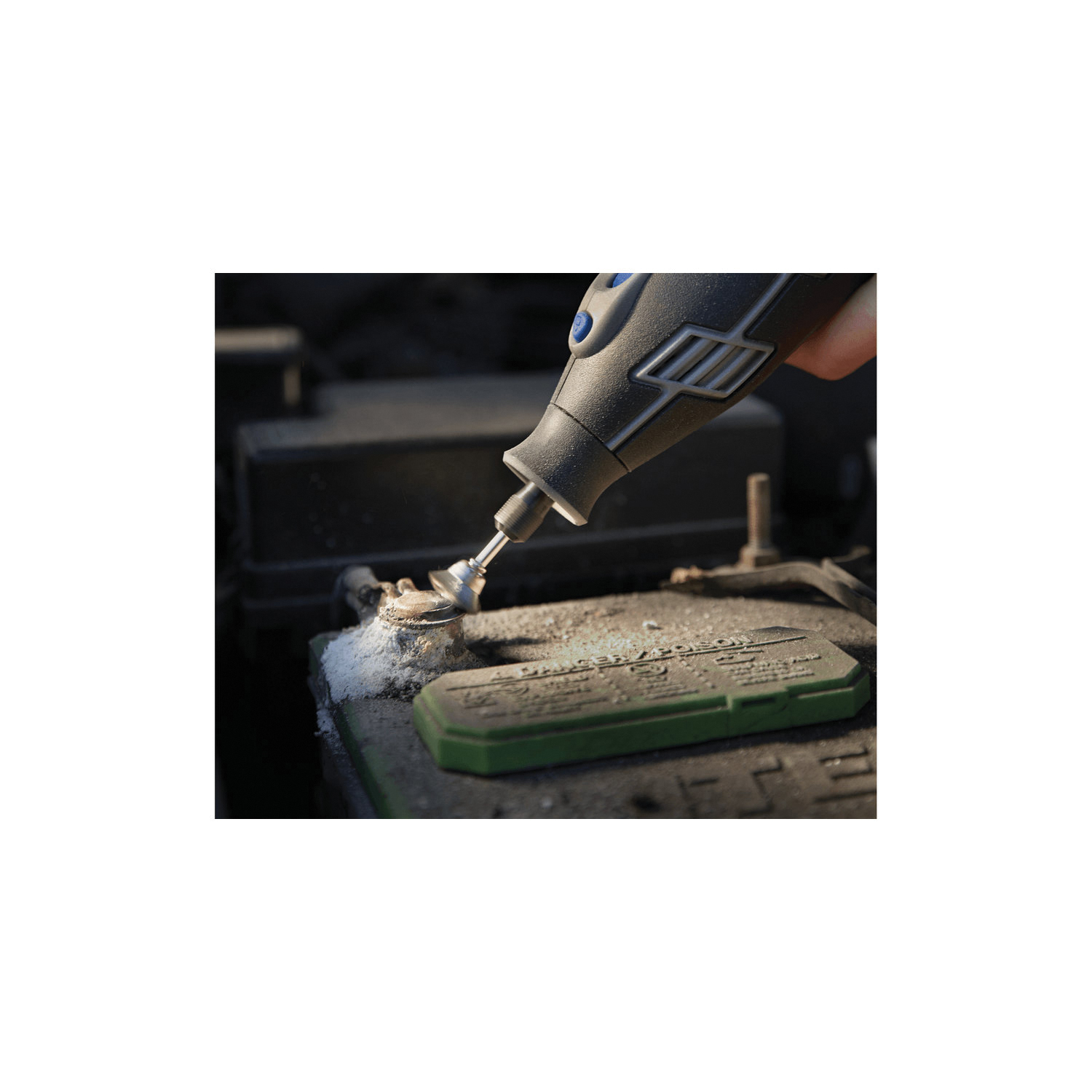 Dremel 442-02 Brush, 1/2 in Dia, 1/8 in Arbor/Shank, Straight Bristle, Carbon Steel Bristle - 2