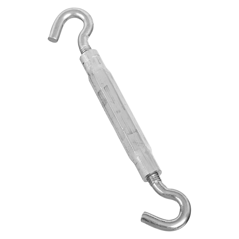 National Hardware 2174BC Series N222-026 Turnbuckle, 215 lb Working Load, 3/8-16 Thread, Hook, 10-1/2 in L Take-Up - 2