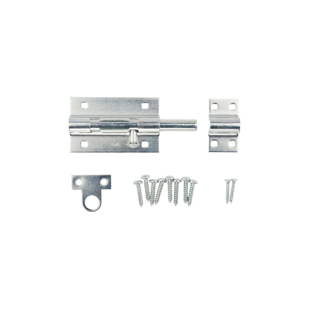 National Hardware N151-118 Barrel Bolt, 0.6 in Dia Bolt Head, 5 in L Bolt, Steel, Zinc - 2