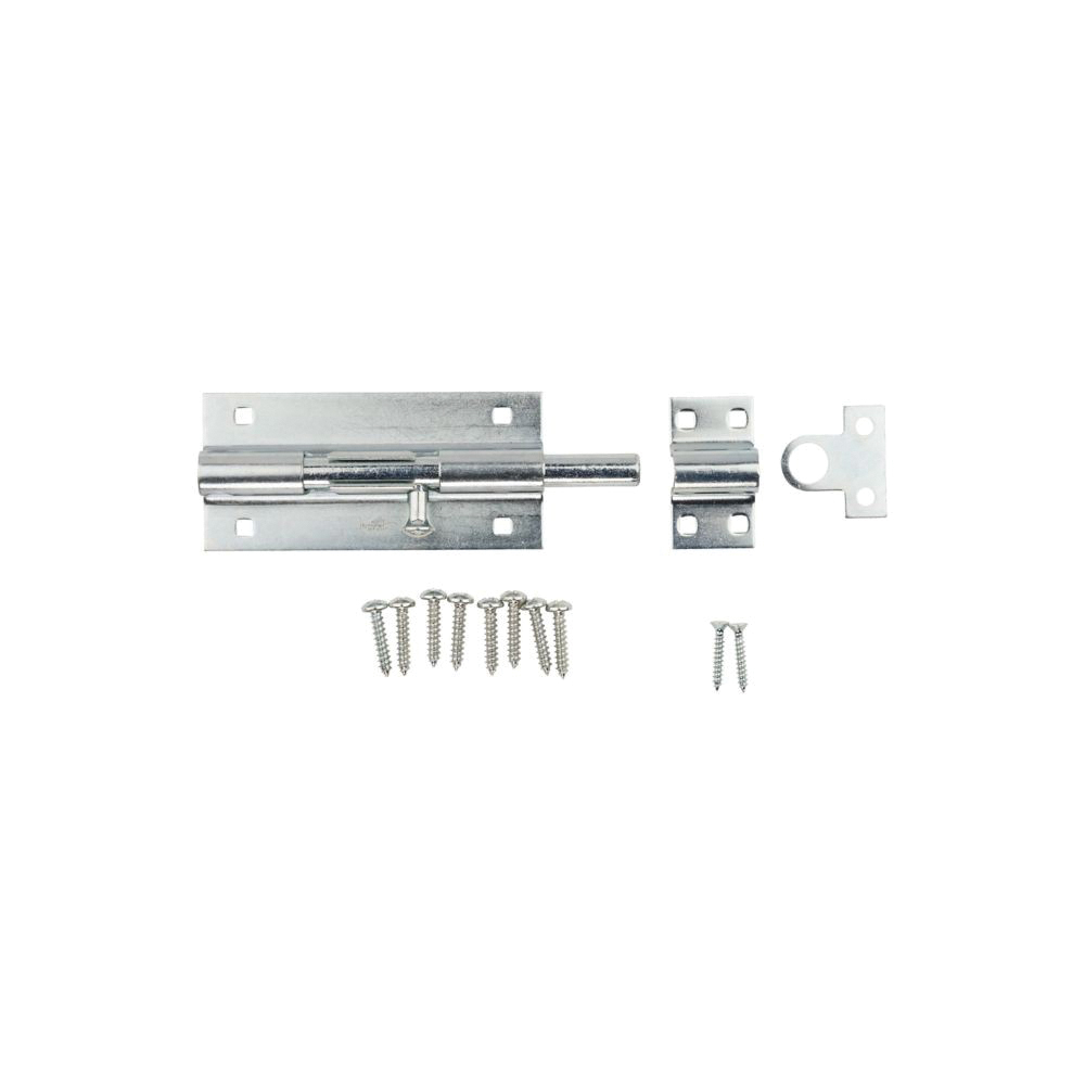 National Hardware N151-167 Barrel Bolt, 0.6 in Dia Bolt Head, 8 in L Bolt, Steel, Zinc - 2