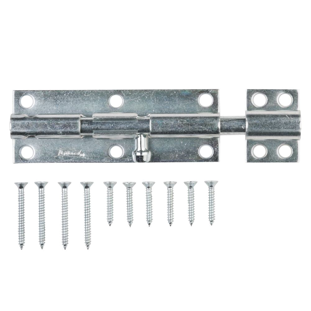 National Hardware N162-388 Barrel Bolt, 0.39 in Dia Bolt Head, 6 in L Bolt, Steel, Zinc - 2