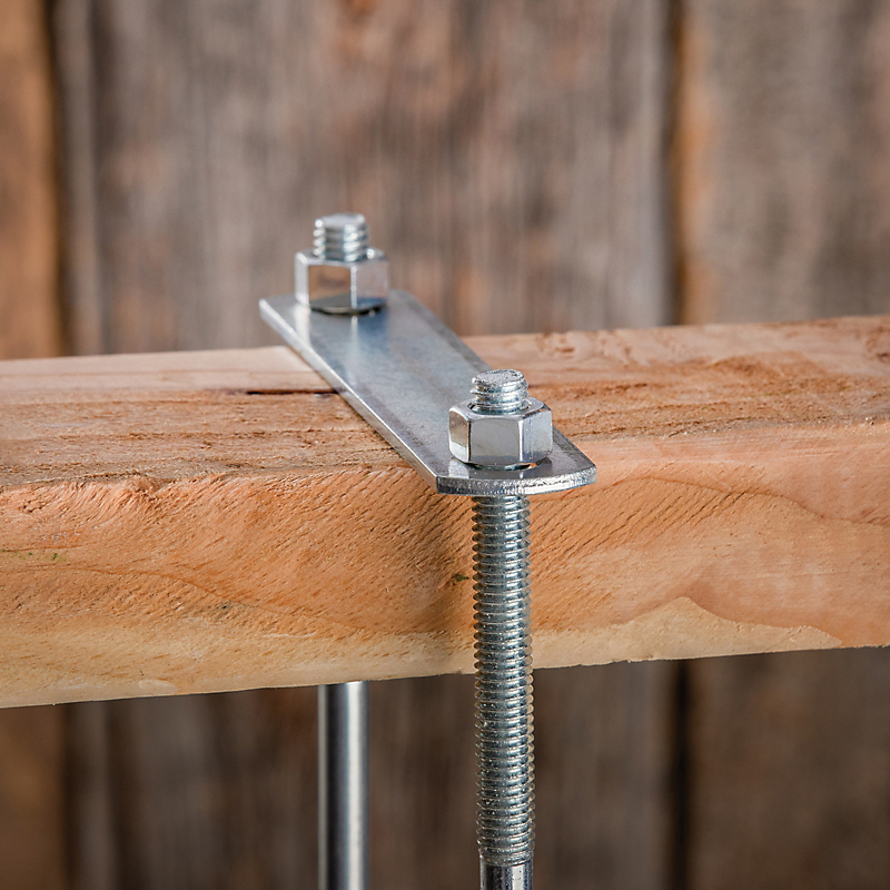 National Hardware 2191BC Series N222-349 U-Bolt Plate, 5.38 in L, 1.02 in W, 0.44 in Bolt Hole, 4 in Between Hole, Steel - 3