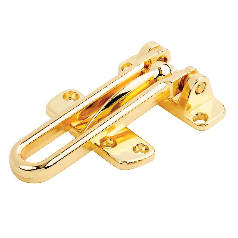 National Hardware V804 Series N199-679 Door Security Guard, 4-1/8 in L, 2-1/2 in W, 0.81 in H, Brass - 2