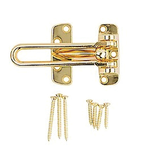 National Hardware V804 Series N199-679 Door Security Guard, 4-1/8 in L, 2-1/2 in W, 0.81 in H, Brass - 3