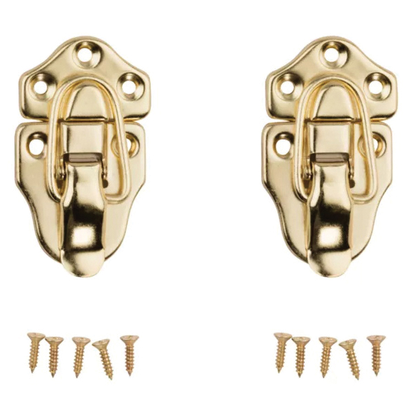National Hardware V1848 Series N208-595 Draw Catch, Steel, Brass - 2