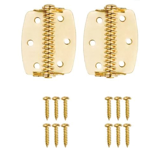 National Hardware N240-481 Cabinet Spring Hinge, 2.27 in W, Steel, Brass, 6-Hole, Surface Mounting - 2