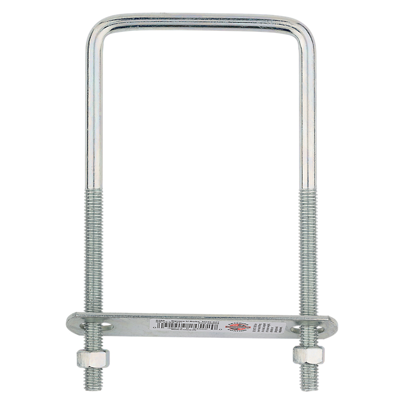 National Hardware N245-027 Square U-Bolt, 7 in L Inside, 3-5/8 in W Inside, 3/8-16 Thread, 3-3/4 in L Thread, Steel - 2