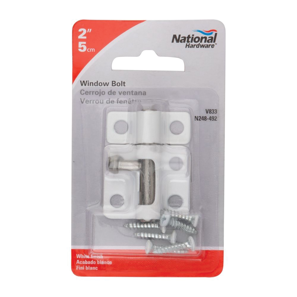 National Hardware N248-492 Barrel Bolt, 0.31 in Dia Bolt Head, 2 in L Bolt, Steel - 3