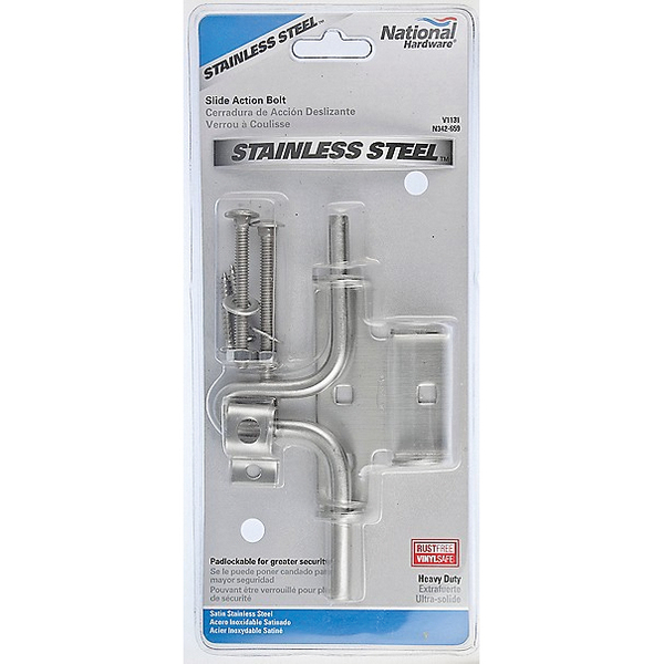National Hardware N342-659 Door/Gate Latch, Stainless Steel, Stainless Steel - 2