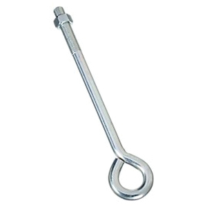 National Hardware N347-757 Eye Bolt, 3/4-10 Thread, Coarse Thread, 3-3/4 in L Thread, 1-1/2 in ID Dia Eye, Steel, Zinc - 2