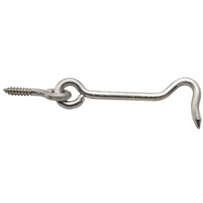 National Hardware V2003 Series N348-409 Hook and Eye, 3 in L Dimensions, Stainless Steel, 2/PK - 2