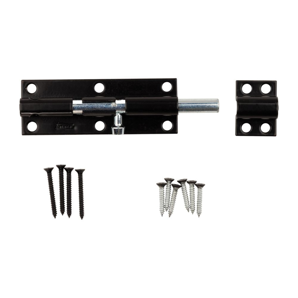 National Hardware N152-126 Barrel Bolt, 0.39 in Dia Bolt Head, 6 in L Bolt, Steel - 2