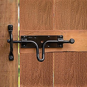 National Hardware N236-729 Stall/Gate Latch, 0.34 in Dia Bolt Head, 10.29 in L Bolt, Steel - 3