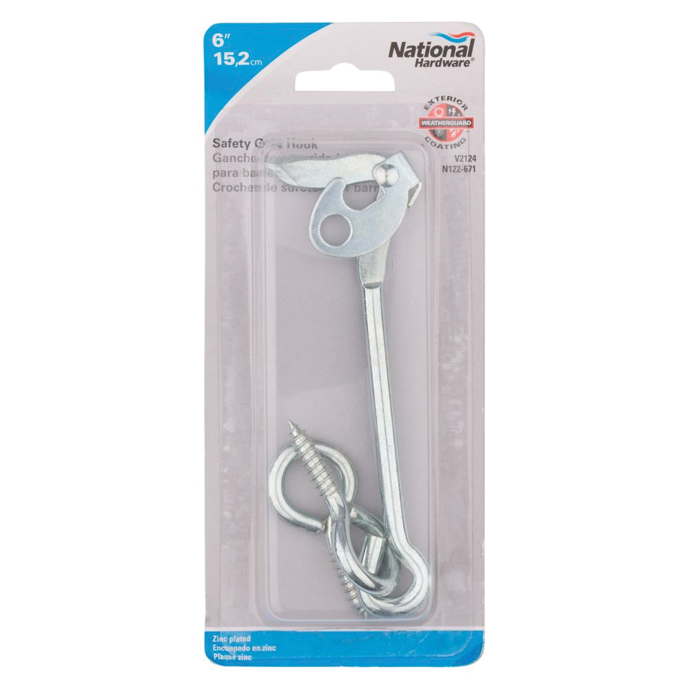 National Hardware V2124 Series N122-671 Safety Gate Hook, Steel, Zinc - 4