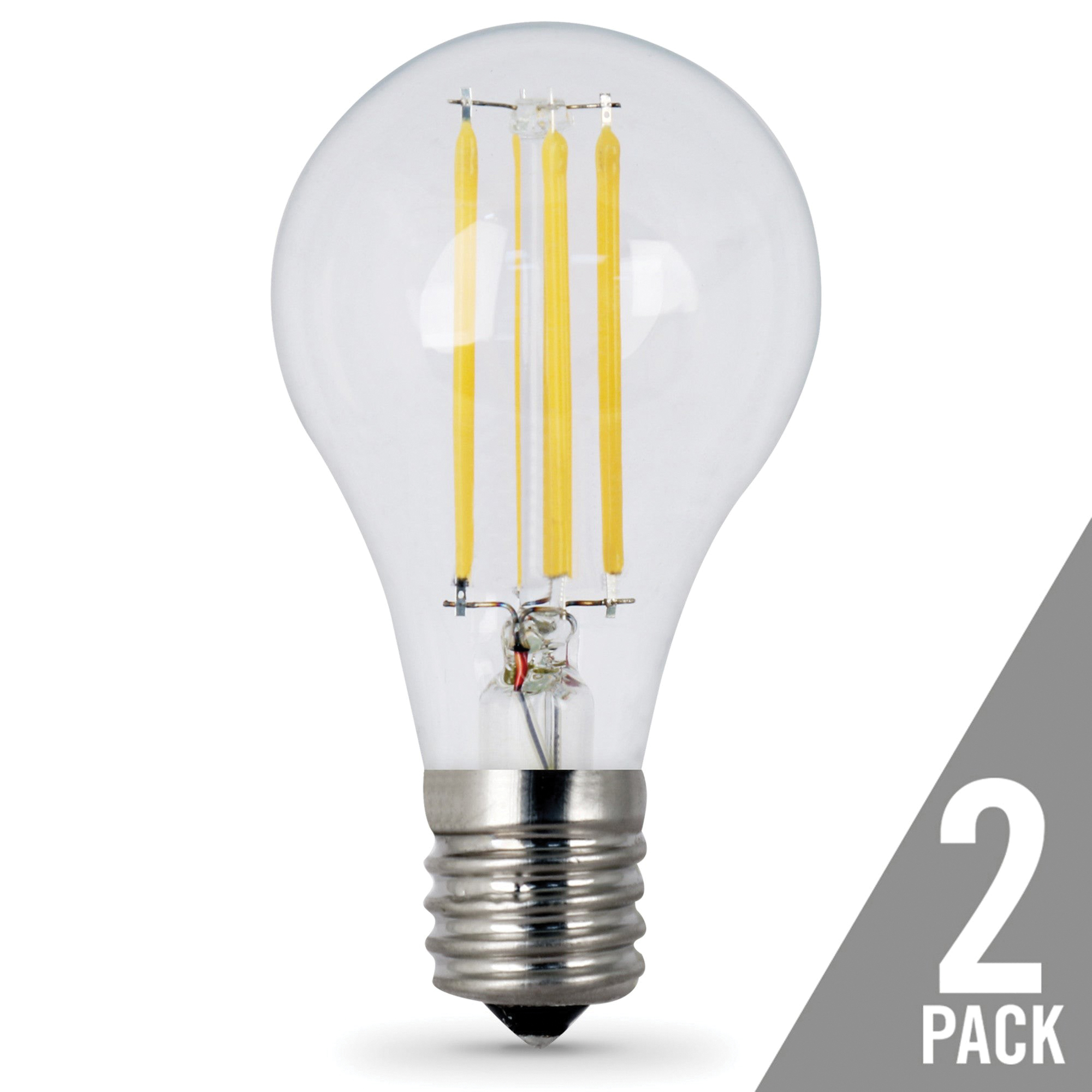 Feit Electric BPA1540N/827/LED/2 Filament LED Bulb, General-Purpose, A15 Lamp, 40 W Equivalent, E17 Lamp Base, Dimmable - 2