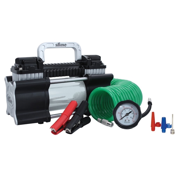 Slime 2X 40026 Tire Inflator, 12 V, 0 to 150 psi Pressure, Dial Gauge - 1