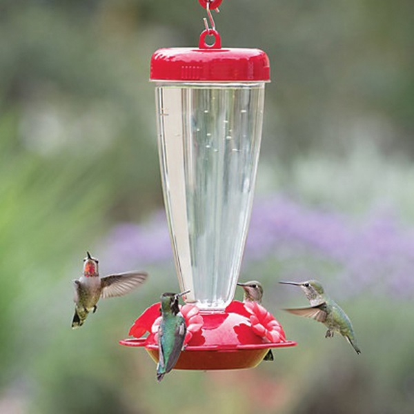 Perky-Pet 138TF Bird Feeder, 24 oz, 4-Port/Perch, Plastic, Clear, 10-3/4 in H - 2