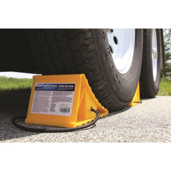 Camco USA 44472 Wheel Stop Chock, Plastic, Yellow, For: 26 in Dia Tires - 2