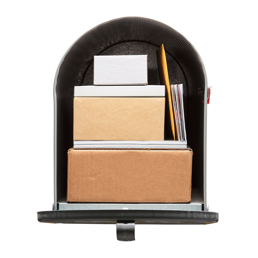 Gibraltar Mailboxes ST200000 Series Rural Mailbox, Gray, 3175 cu-in Capacity, Galvanized Steel, Powder-Coated, 11.7 in W - 3